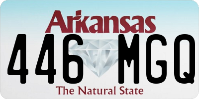 AR license plate 446MGQ