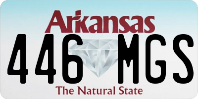 AR license plate 446MGS
