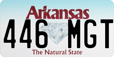 AR license plate 446MGT