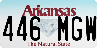 AR license plate 446MGW
