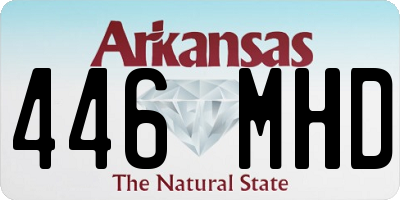 AR license plate 446MHD