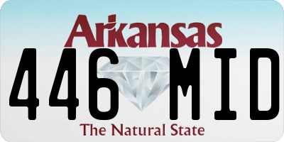 AR license plate 446MID