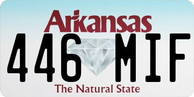 AR license plate 446MIF