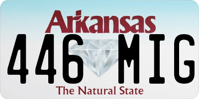 AR license plate 446MIG