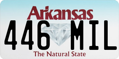 AR license plate 446MIL