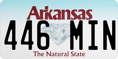 AR license plate 446MIN