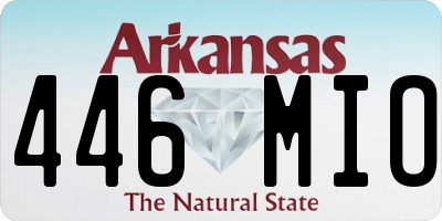 AR license plate 446MIO