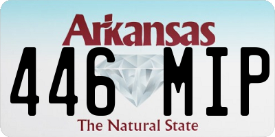 AR license plate 446MIP