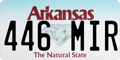 AR license plate 446MIR