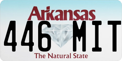 AR license plate 446MIT