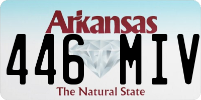AR license plate 446MIV