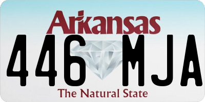 AR license plate 446MJA
