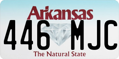 AR license plate 446MJC