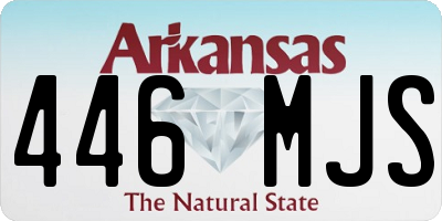 AR license plate 446MJS