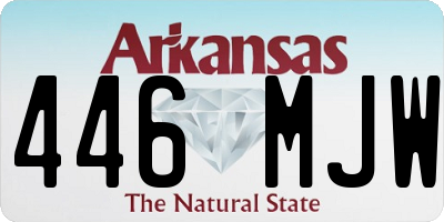 AR license plate 446MJW
