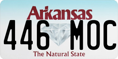 AR license plate 446MOC