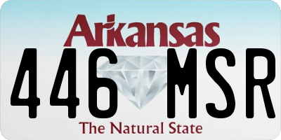 AR license plate 446MSR