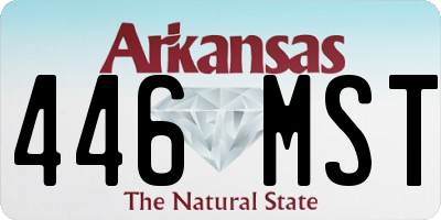 AR license plate 446MST