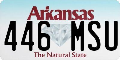 AR license plate 446MSU