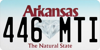 AR license plate 446MTI