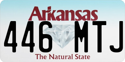 AR license plate 446MTJ
