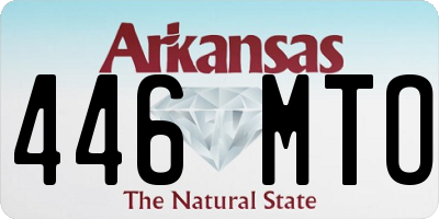 AR license plate 446MTO