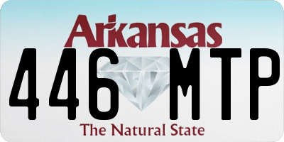 AR license plate 446MTP