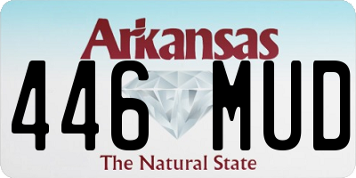 AR license plate 446MUD