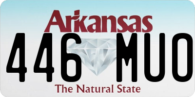 AR license plate 446MUO