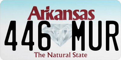 AR license plate 446MUR
