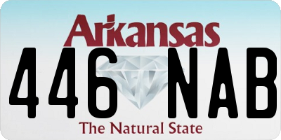 AR license plate 446NAB