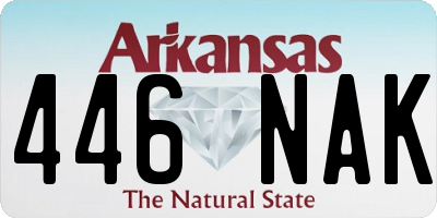 AR license plate 446NAK