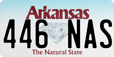 AR license plate 446NAS