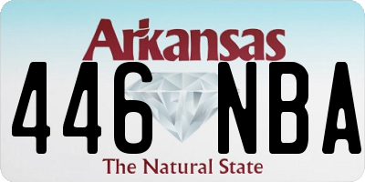 AR license plate 446NBA