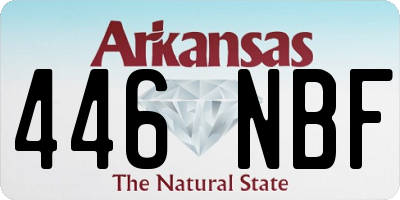 AR license plate 446NBF