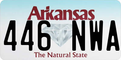 AR license plate 446NWA