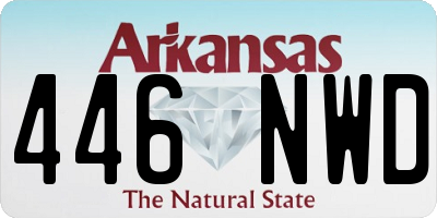 AR license plate 446NWD