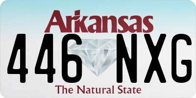 AR license plate 446NXG