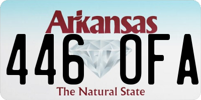 AR license plate 446OFA