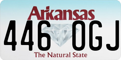 AR license plate 446OGJ
