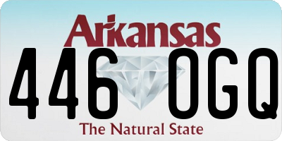 AR license plate 446OGQ