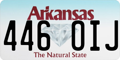 AR license plate 446OIJ