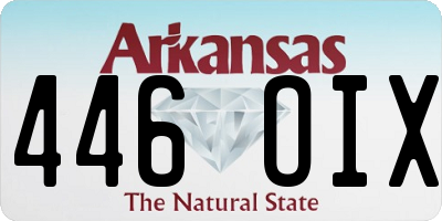 AR license plate 446OIX