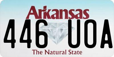 AR license plate 446UOA