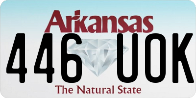 AR license plate 446UOK