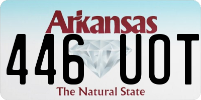 AR license plate 446UOT