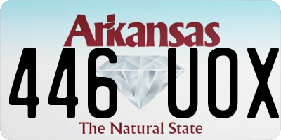 AR license plate 446UOX