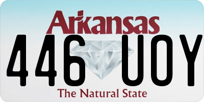 AR license plate 446UOY