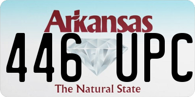 AR license plate 446UPC