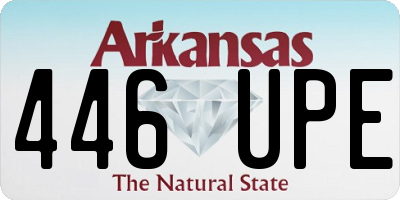 AR license plate 446UPE